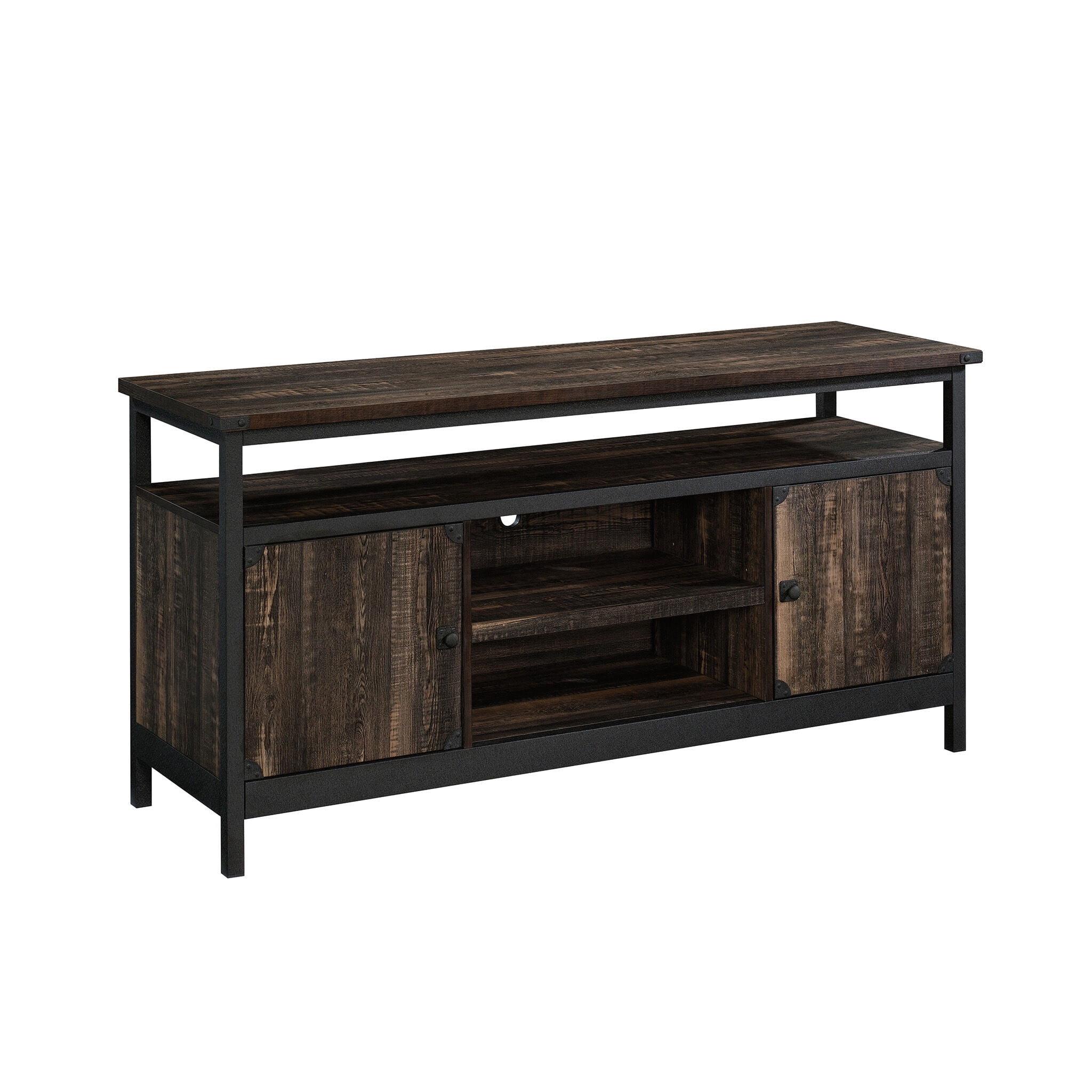 TV Stand, Credenza, For TVs up to 60", Brown finish, Brown ...