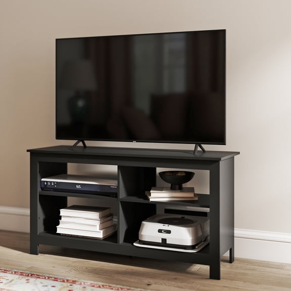 TV Stand, Entertainment Center Television Stands Cabinet with 4 Open Shelves TV Media Console Table for TVs up to 50 Inches for Living Room Bedroom