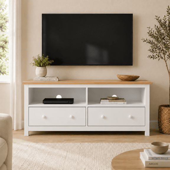 TV Stand Entertainment Unit White - by From the Tree Furniture