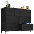 TV Stand Fabric Storage Tower with 7 Drawers, Chest of Drawers with