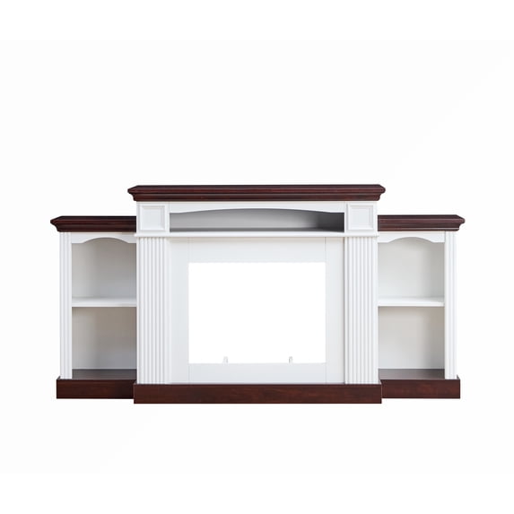 TV Stand Farmhouse Style Fireplace TV Stand for 70-inch TV Electric Fireplace TV Stand for Living Room or Bedroom Storage,Entertainment Center
