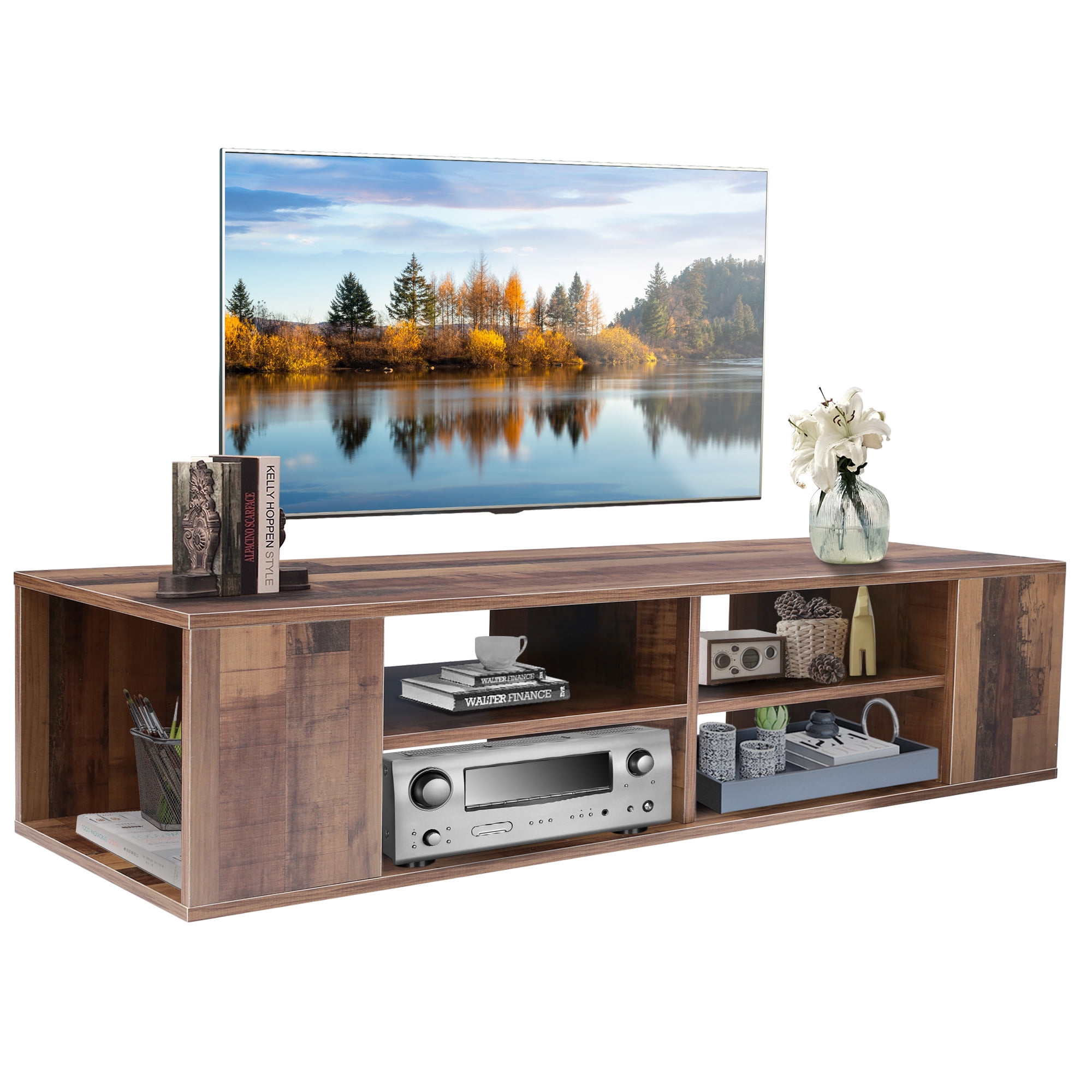 TV Stand Floating with Storage, Modern Media TV Console Table for 55'' TV, Wall Mounted