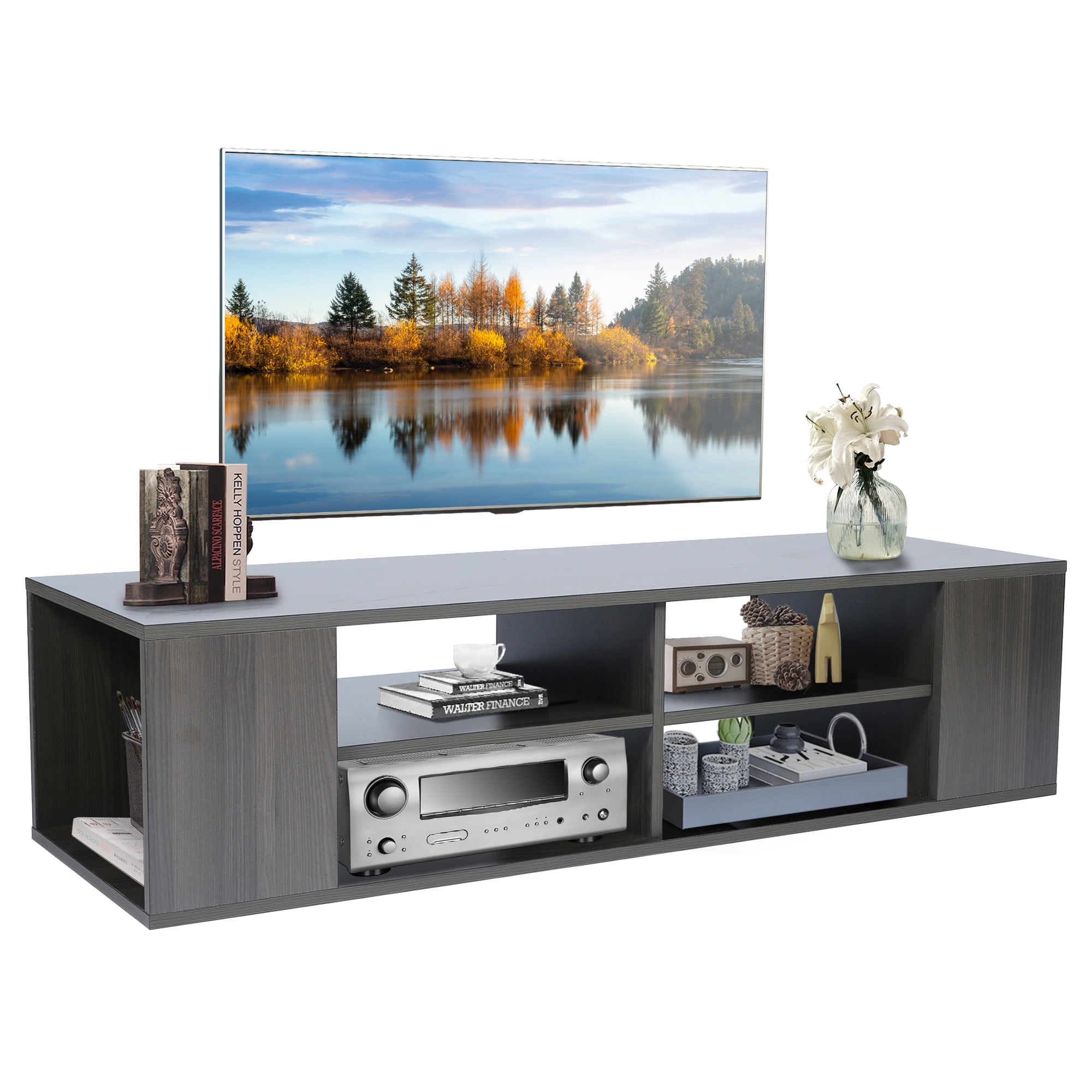 TV Stand Floating with Storage, Modern Media TV Console Table for 55'' TV, Wall Mounted