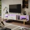 TV Stand with LED Light for TVs up to 80 inch Modern Entertainment