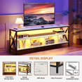 TV Stand with LED Lights for TV up to 65 Inch, Entertainment Center
