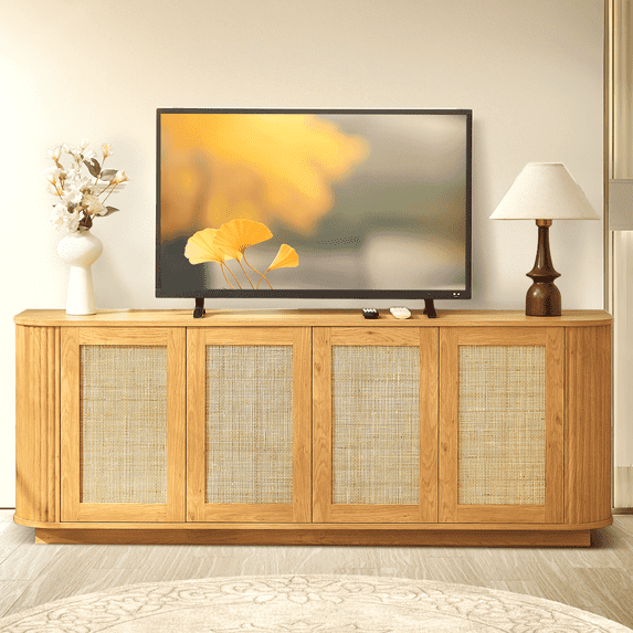 UZUGUL TV Stand, Modern Entertainment Center for TVs Up to 75 inch