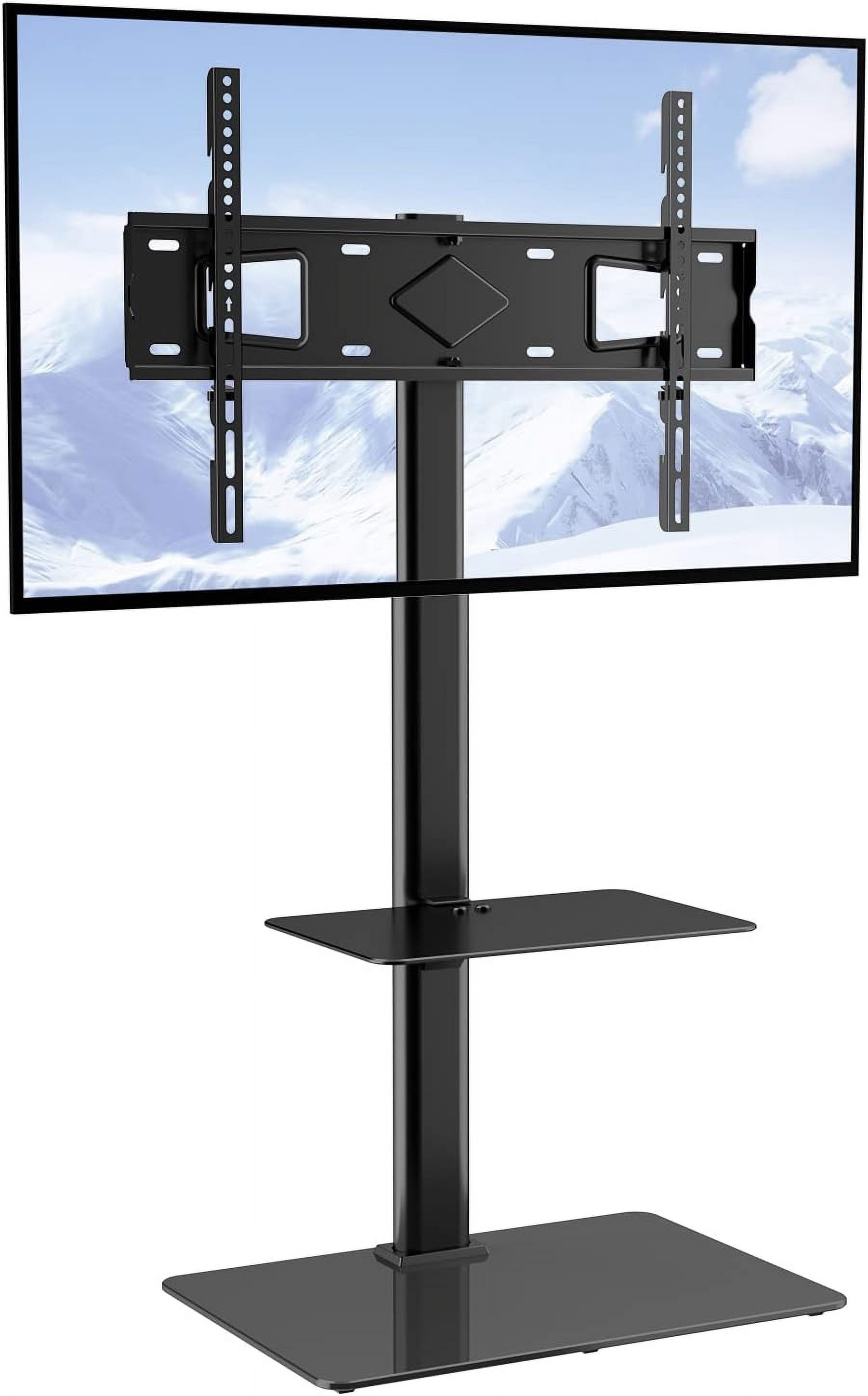Support TV Mobile Sur Roulettes - Pour écrans 32 à 65 Pouces - Hauteur Réglable Jusqu'à 1,74 M - Capacité 35 Kg - VESA Jusqu'à 400x400 Mm - 9