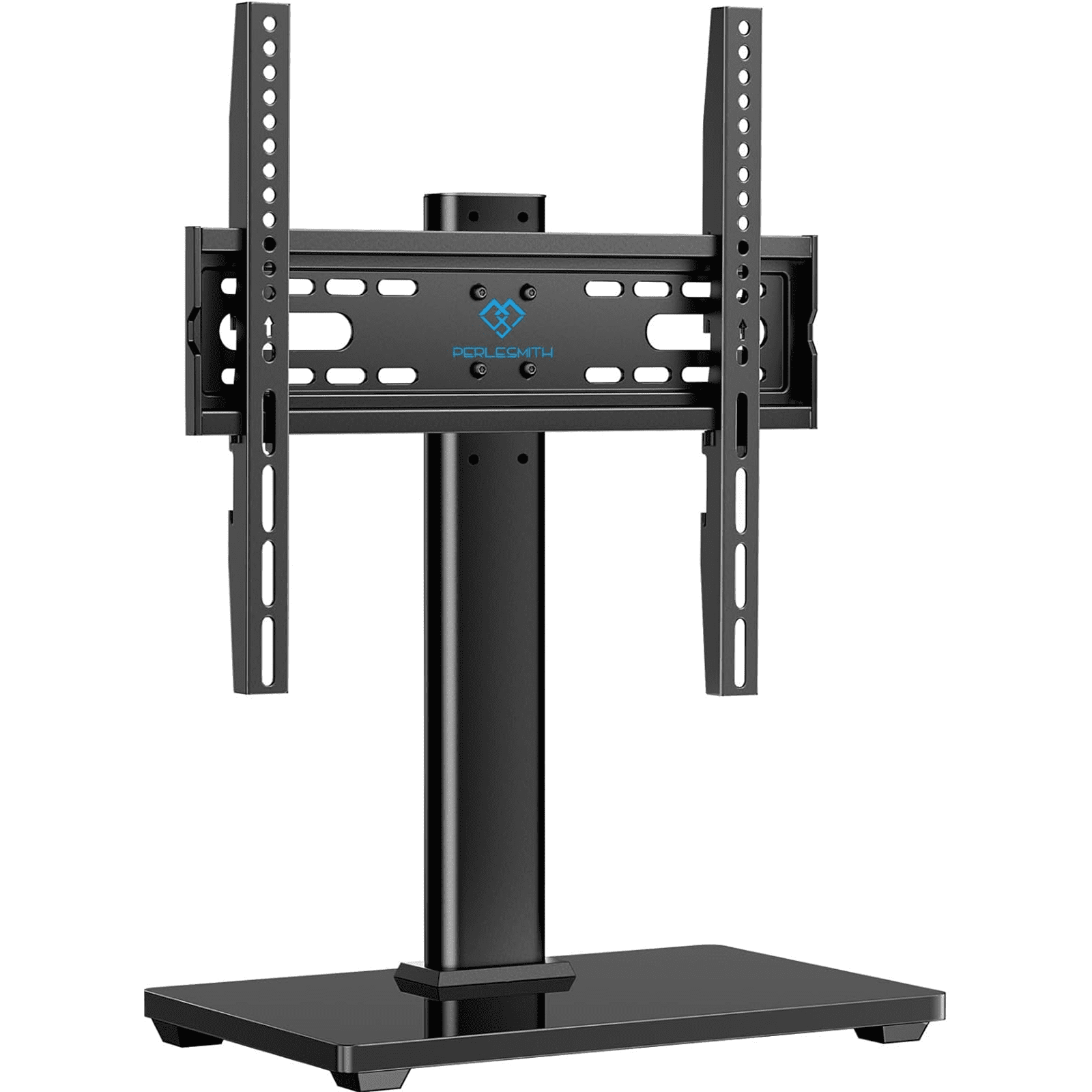 TV Stand Mount, Universal TV Stand Tabletop for 32-52 inch LCD LED TVs, Height Adjustable TV Base Stand with Tempered Glass Base Wire Management, Max 400x400mm