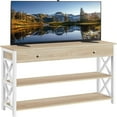 TV Stand with Power Outlets Entertainment Center with Drawer Media