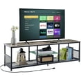 thumbnail image 1 of TV Stand with Power Outlets for Televisions up to Media Entertainment Center with Charging Station 3-Tier Open Storage Shelves with Metal Frame for Living Room/Bedroom, 1 of 21