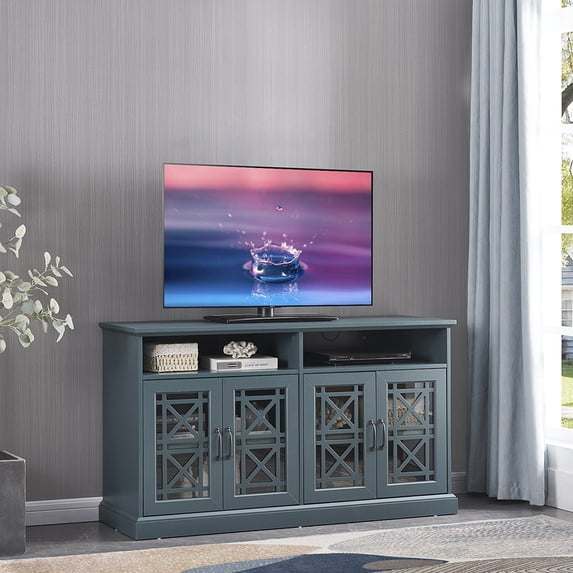 TV Stand Sideboard Buffet Cabinet With Adjustable Shelves Vintage Storage Cabinet Accent Cabinet Console Table Coffee Bar For TV Up To 58" Entryway Bedroom Living Room Hallway