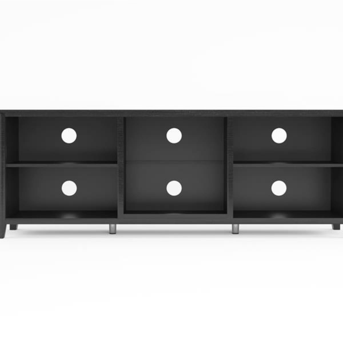 TV Stand Storage Media Console Entertainment Center Tradition Black