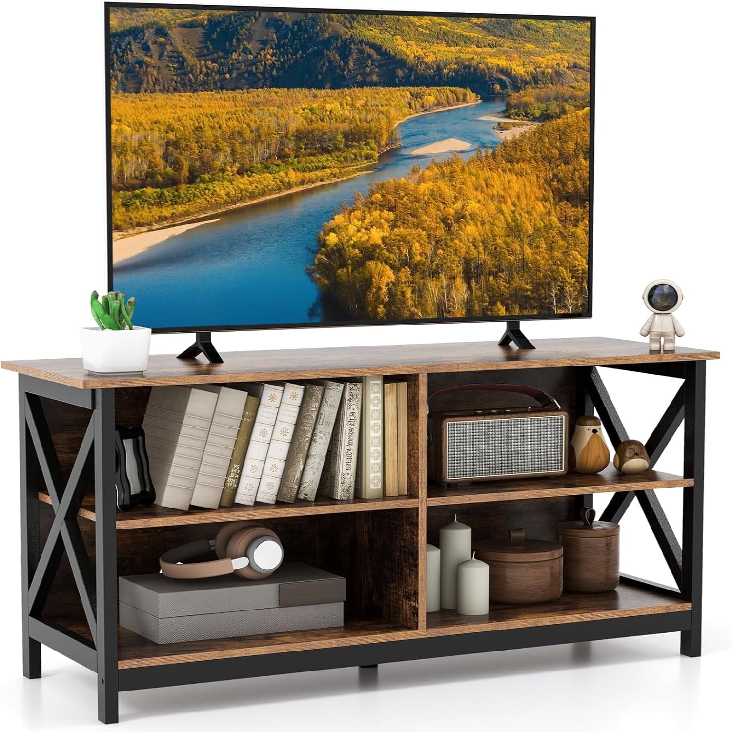 TV Stand for TVs up to 55 Inches 47" Farmhouse Entertainment Center
