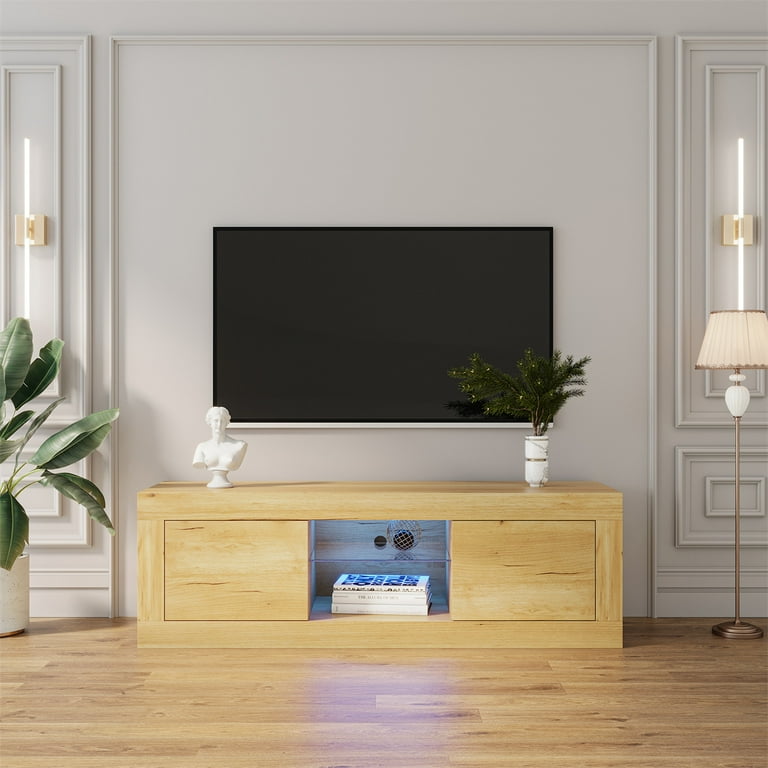 Oak color tv stand discount