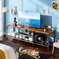 thumbnail image 1 of TV Stand for TVs up to 70 Inch, 63 Inch Entertainment Center with Open Storage Shelves, Television Stand with Soundbar Shelf for Living Room, Bedroom, Rustic Brown, 1 of 6