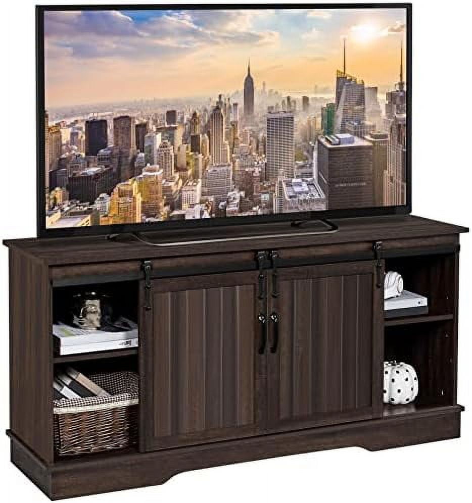TV Stand for TVs Up to 65 inch Farmhouse Media Entertainment Center 58