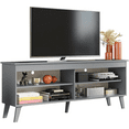 TV Stand Unit with 4 Shelves and Cable Management for 55 65 Inch Media