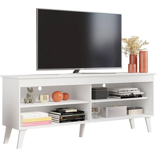 TV Stand Unit with 4 Shelves and Cable Management for 55 65 Inch Media