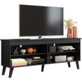 TV Stand Unit with 4 Shelves and Cable Management for 55 65 Inch Media