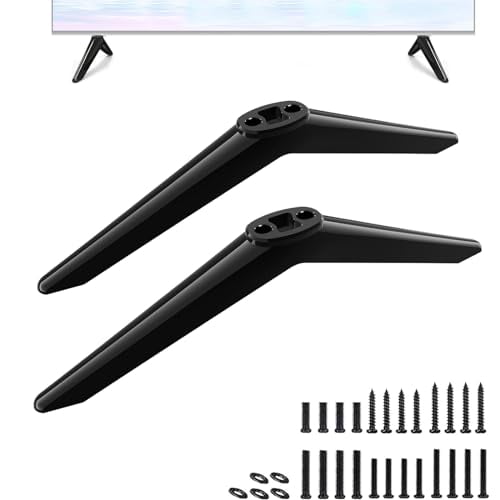 TV Stand for Westinghouse Roku TV Legs,TV Stand Legs for Compatible with Holes Center Distance 1.3cm/0.51inch - 2.4cm/ 0.94inch,Please Measure Distance Between TV Bottom Two Holes,Black
