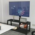thumbnail image 1 of TV Stand Wooden Storage TV Stand Black Tempered Glass Height Adjustable Universal Swivel Entertainment Center With Mount TV Stand,black,Entertainment Center, 1 of 18