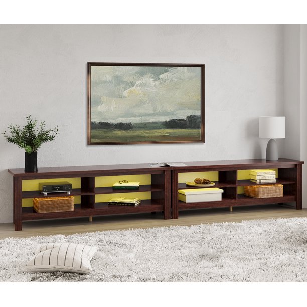 TV Stand for 100 inch TV Entertainment Center Wood TV Console Table for