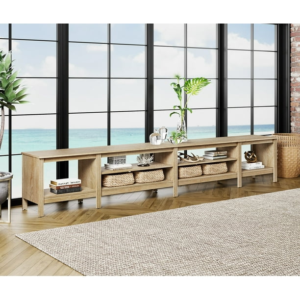 TV Stand for 100 inch TV Entertainment Center Wood TV Console Table for