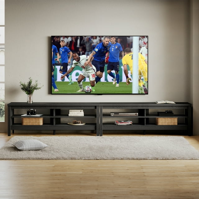 TV Stand for 100 inch TV Entertainment Center Wood TV Media Console