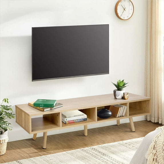 TV Stand for 55/60/65 inch TVs, TV Cabinet Console Entertainment Center with Storage for Living Room