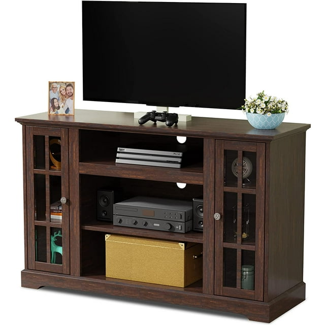 TV Stand for 55 inch TV, Wood Living Room Farmhouse TV Console