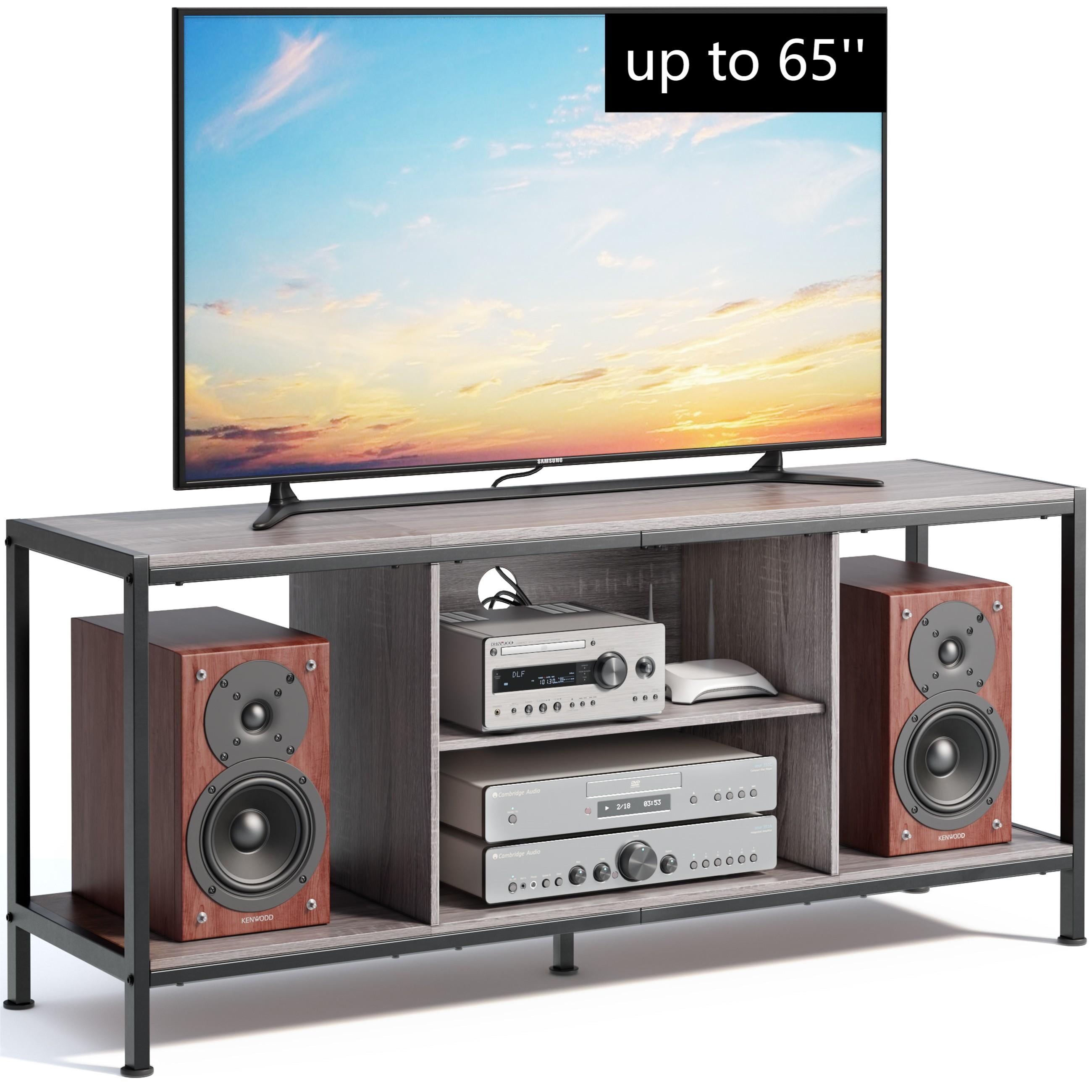 TV Stand for 65 Inches TVs,Lofka Industrial Entertainment Center, Modern TV Console with Open