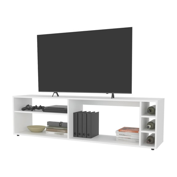 TV Stand for 70" Screen with Open Storage Cube