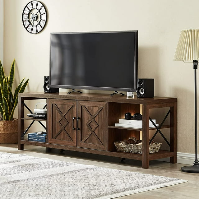 TV Stand for 75 Inch TV with Storage 65 Inch Width Wood TV Stand for 65