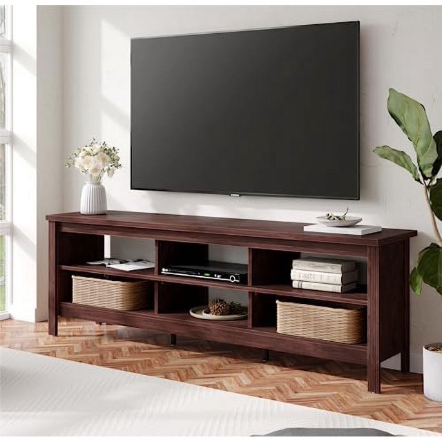 TV Stand for 75 inch TV Espresso Entertainment Center for 70 inch TV