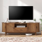 TV Stand for TVs up to 80", 70" Entertainment Center with Sliding Doors, Media Console Table for Living Room