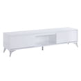 thumbnail image 1 of TV Stand with 2 Door Storage and LED Touch Light White - Saltoro Sherpi, 1 of 5