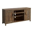 thumbnail image 1 of TV Stand with 2 Doors & Open Cubbies, Rustic Brown, 1 of 1