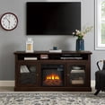 thumbnail image 1 of TV Stand with Fireplace, 58" Electric Fireplace Heater TV Stand for 65" TVs, Wood Fake Fireplace Heater, Electric Fireplace Entertainment Center, 1 of 8