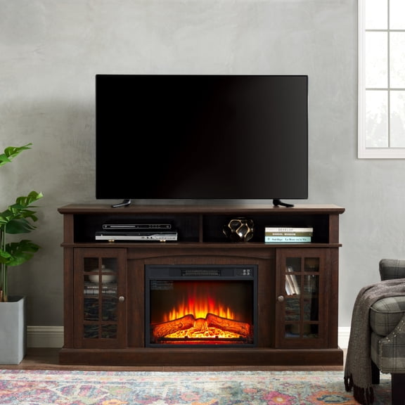 TV Stand with Fireplace Insert, Entertainment Console for TV Up to 65"
