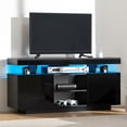 thumbnail image 1 of TV Stand with LED Lights for TVs up to 55 Inch TV Console Storage Cabinet Entertainment Center, 1 of 9