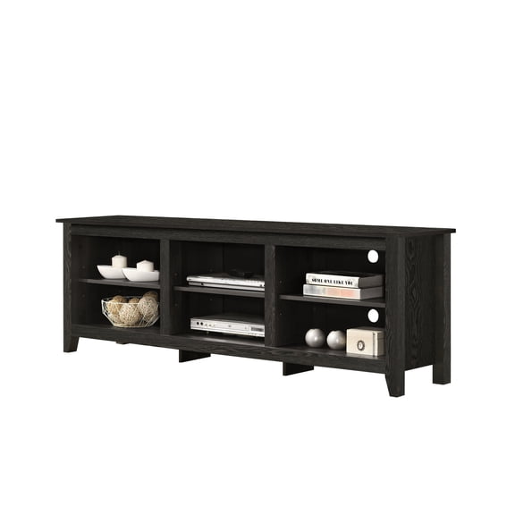 TV Stand with Open Shelves | Fits 60 - 69 inch TVs | Particle Board Material | Organizes Cables Effortlessly