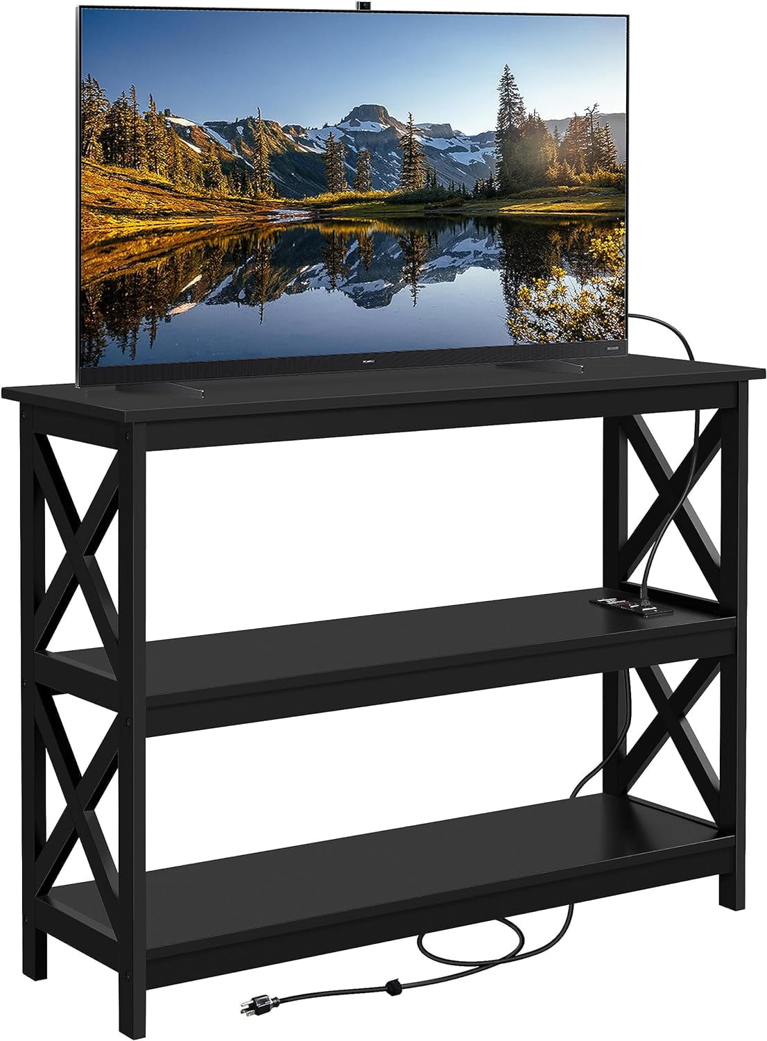 TV Stand with Power Outlet, Entertainment Center for TV up to 45 inch
