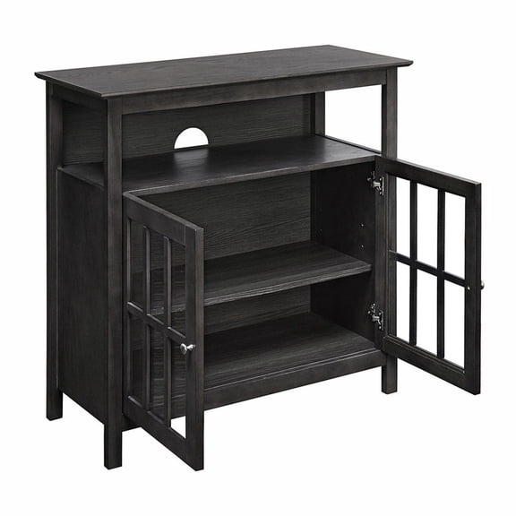 TV Stand with Storage - Media Console with Glass Doors & Shelves - 36" Wide Entertainment Center