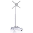 thumbnail image 1 of TV Stand with Wheels for 32" to 47" HDTV Flat Monitor, Height Adjustable, Tilting (Silver Steel) (MB842SLV), 1 of 1