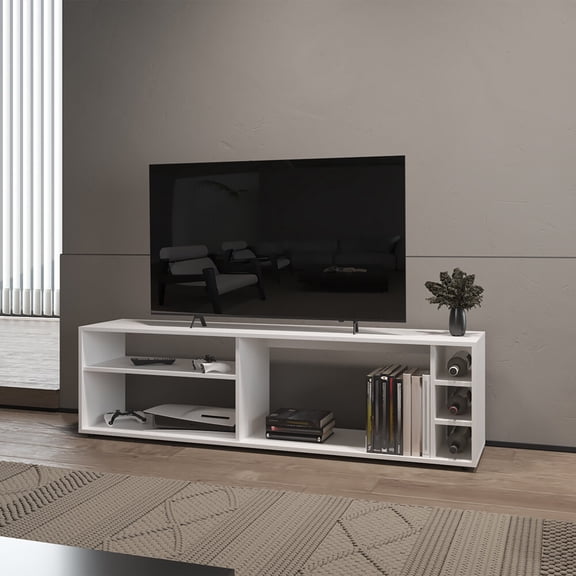 TV Stands With Storage, Mountainair Tv Stand, Living Room, White, White Entertainment Centers,Engineered Wood Wooden TV Stands, Furniture Primary Living Space TV & Entertainment Furniture Mountainair