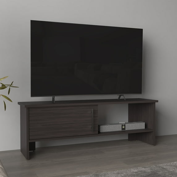 TV Stands With Storage, TV Stand, 1 Door, 1 Shelf, Dark Oak Entertainment Centers,Engineered Wood Wooden TV Stands, Furniture Primary Living Space TV & Entertainment Furniture TV Stand, 1 Door, 1 She