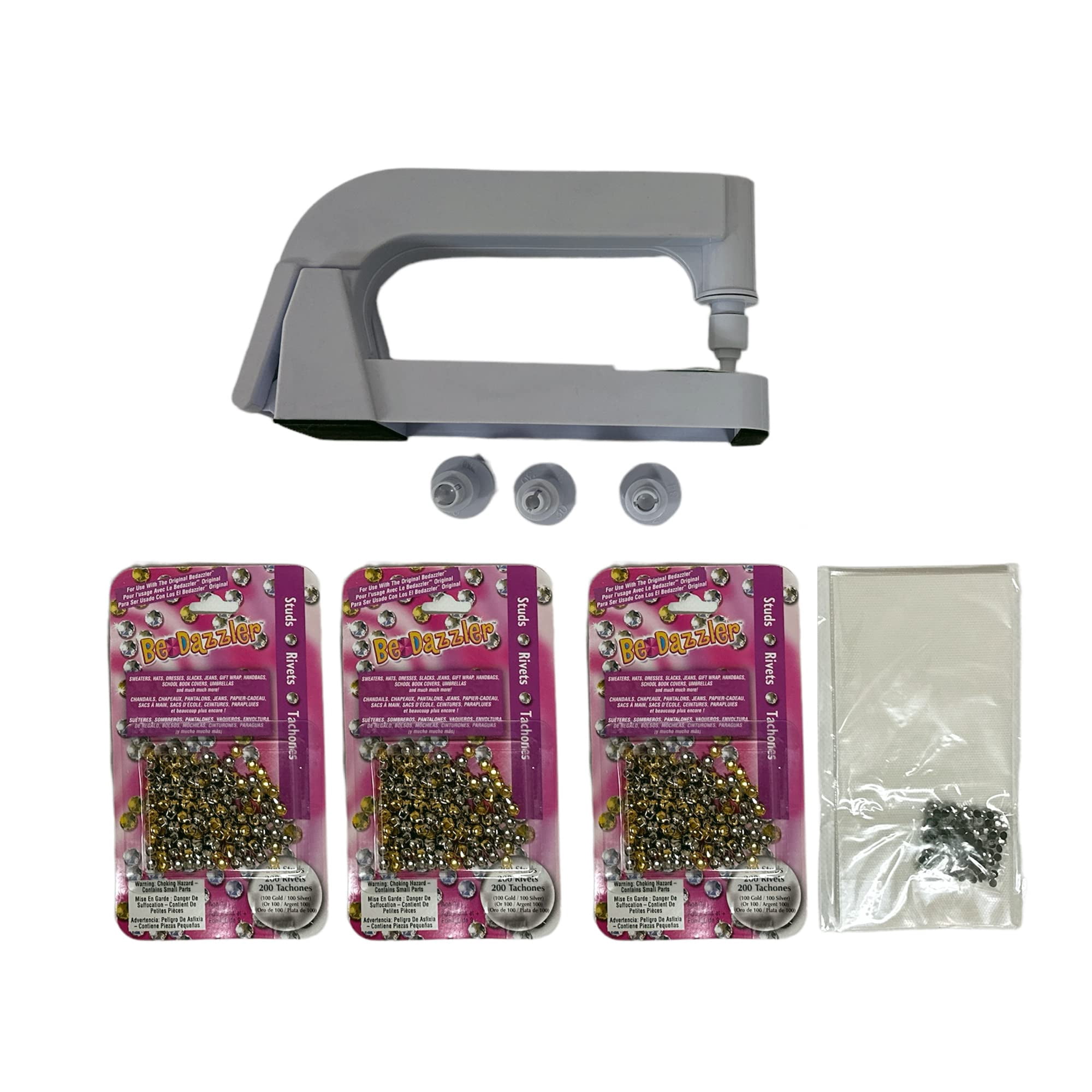 TV Time Direct - Bedazzler DELUXE Gold & Silver Stars Kit 600 Star Studs All Ages Fashion - White