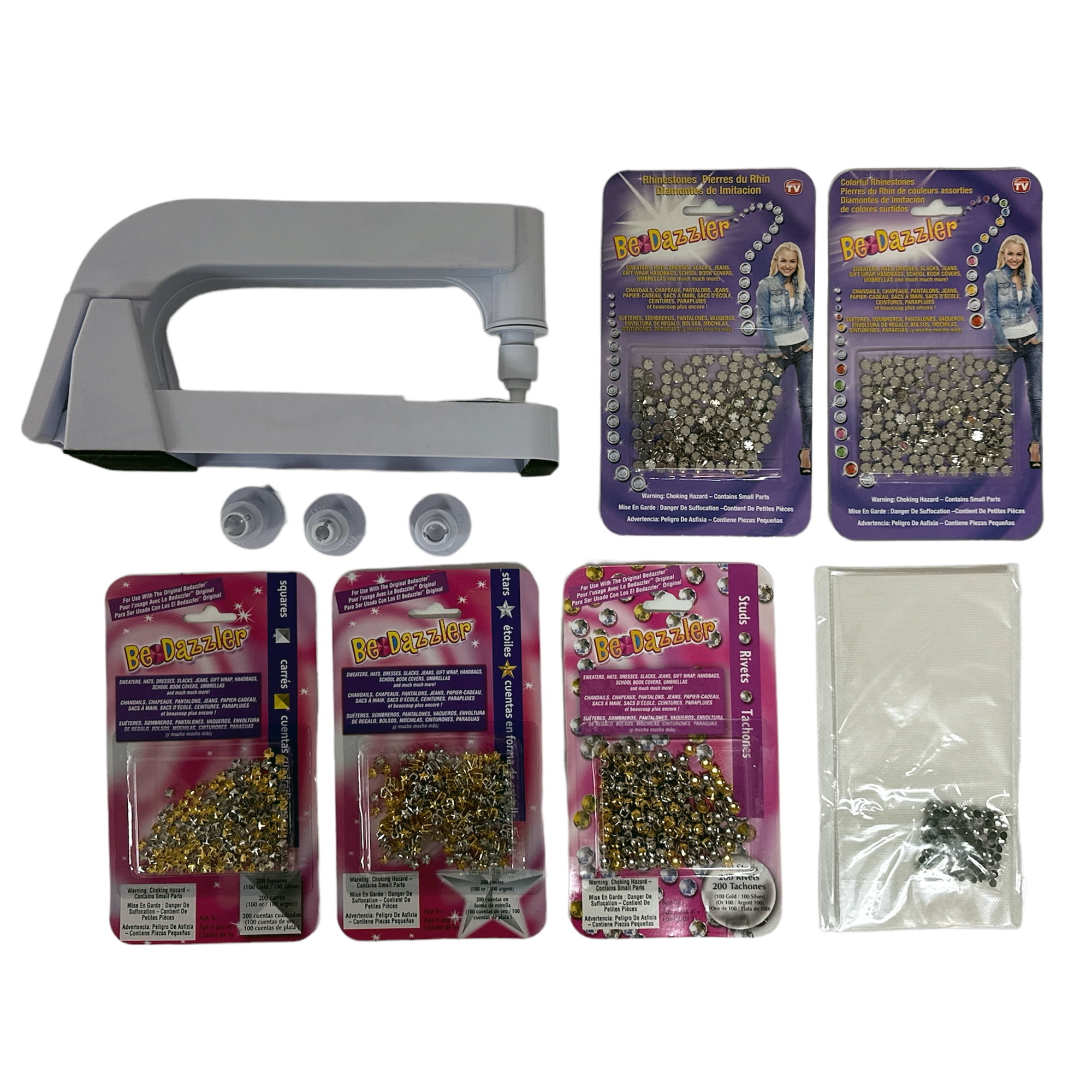 TV Time Direct Bedazzler DELUXE MEGA SET: The Ultimate Rhinestone and Stud  Setting Machine Kit White