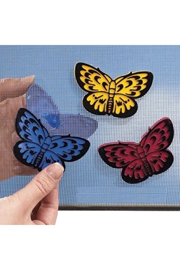 TV Time Direct -Butterfly Screen Patches Snap Together- Easily You Rid Damage Window Screen- 12-Pack