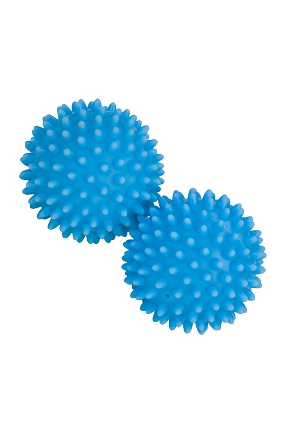 TV Time Direct - Clothes Laundry Fabric Softener Dryer Balls Rubber Reusable - 2 Pack Blue